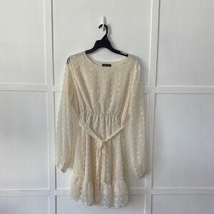 SHEIN Cream Midi Dress